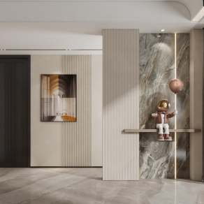 现代轻奢玄关隔断3D模型下载